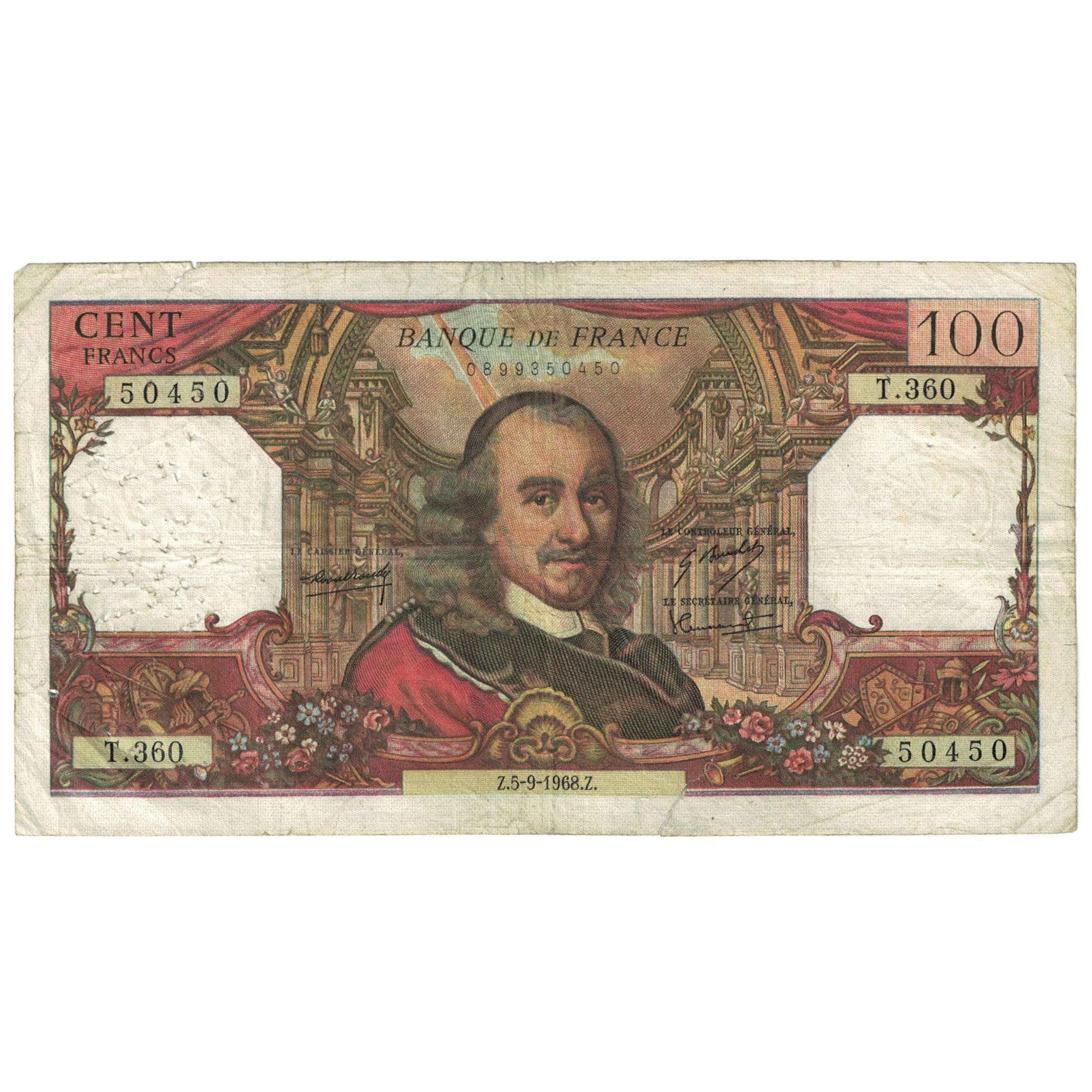 Frankrijk, 100 Francs, 1968, 1968-09-05, B, Fayette:65.23, KM:149c