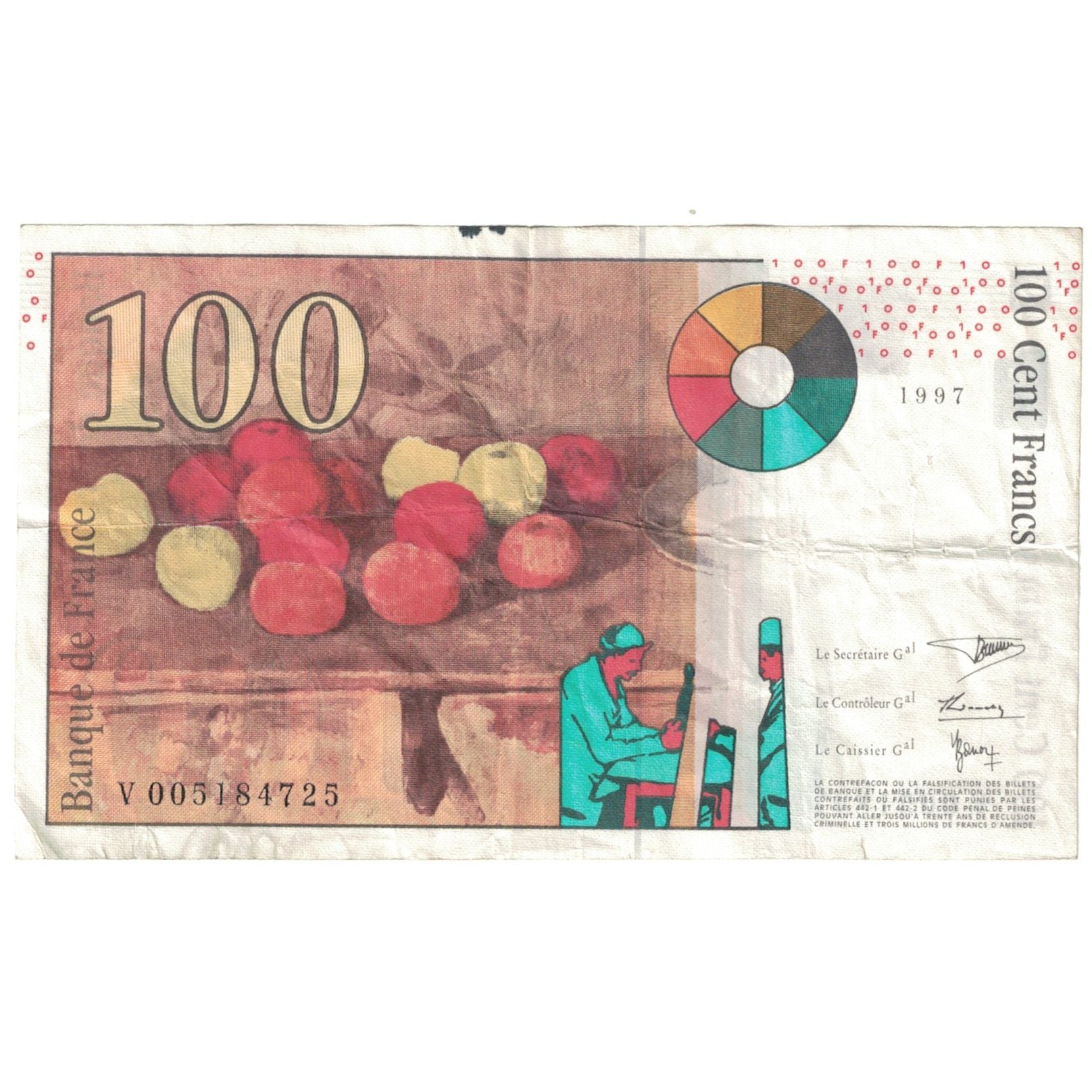 Francia, 100 Francs, 1997, 1997, B, Fayette:74.01, KM:158a