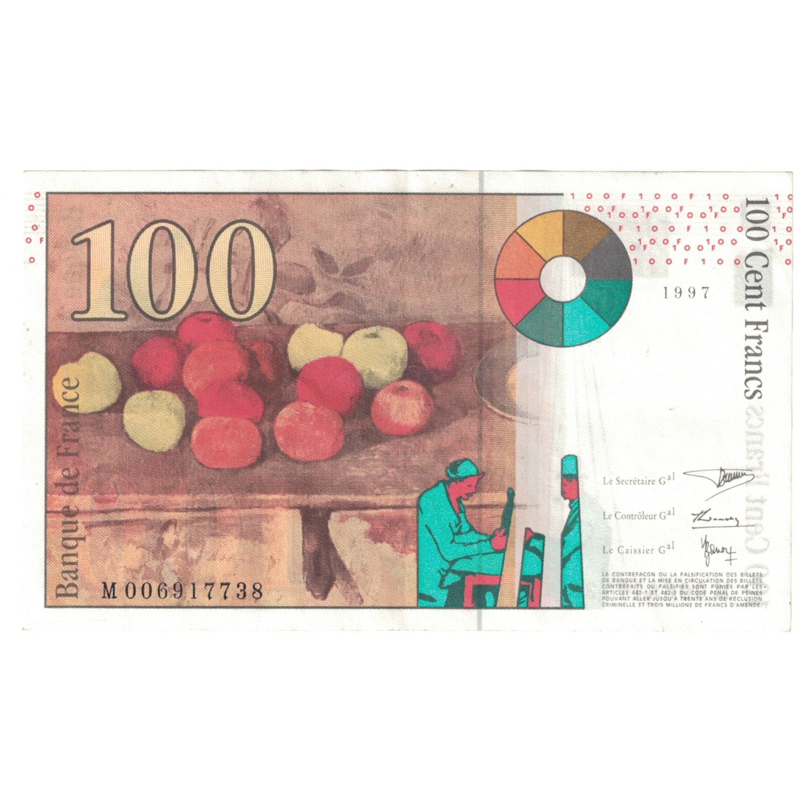 França, 100 Francs, 1997, 1997, EF(40-45), Fayette:74.01, KM:158a