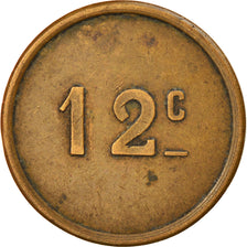 France, Token, 12 Centimes, Société Royale des Orphéonistes de Tournai