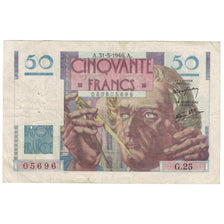 França, 50 Francs, Le Verrier, 1946, 1946-05-31, EF(40-45), Fayette:20.5