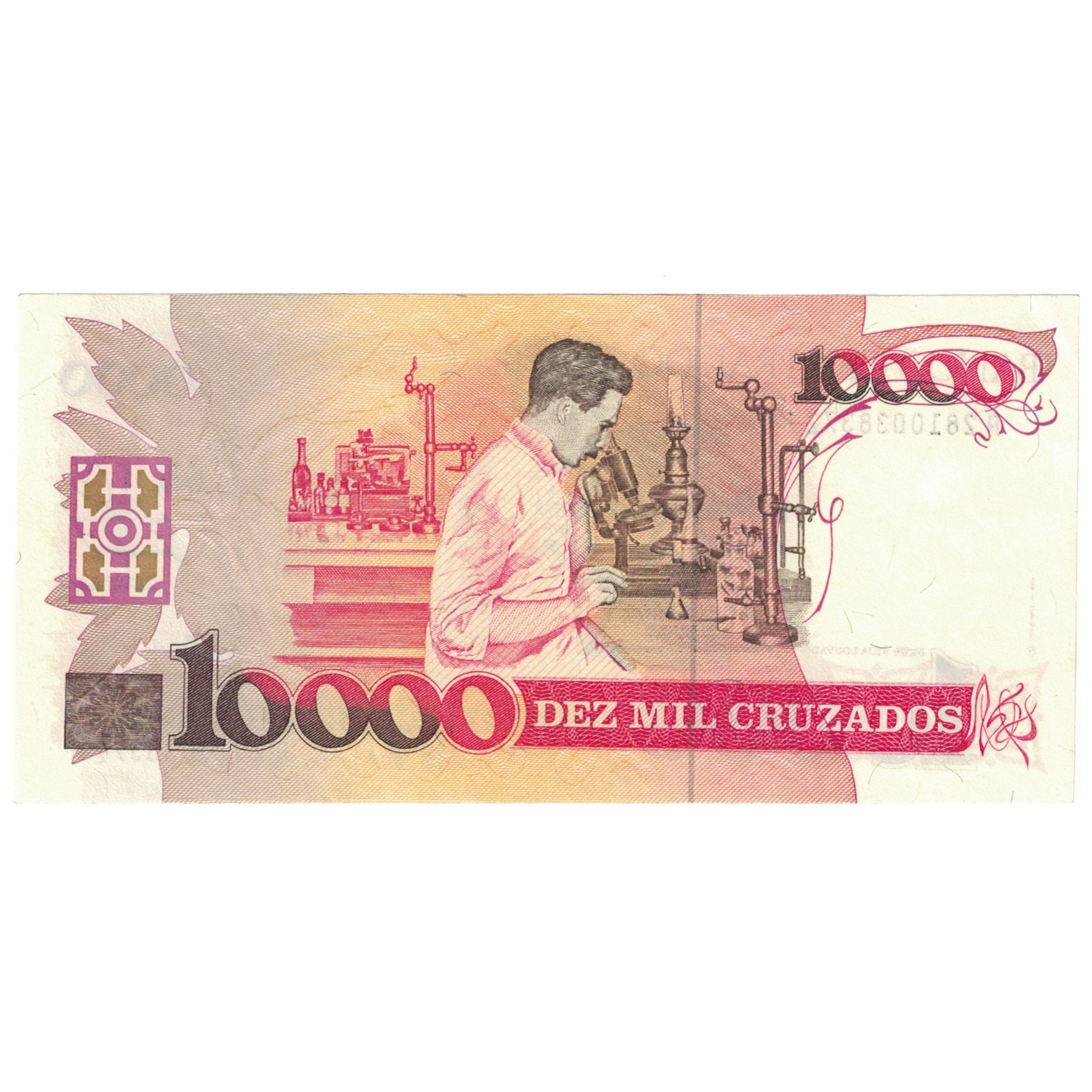 Brasil, 10 Cruzados Novos on 10,000 Cruzados, EBC