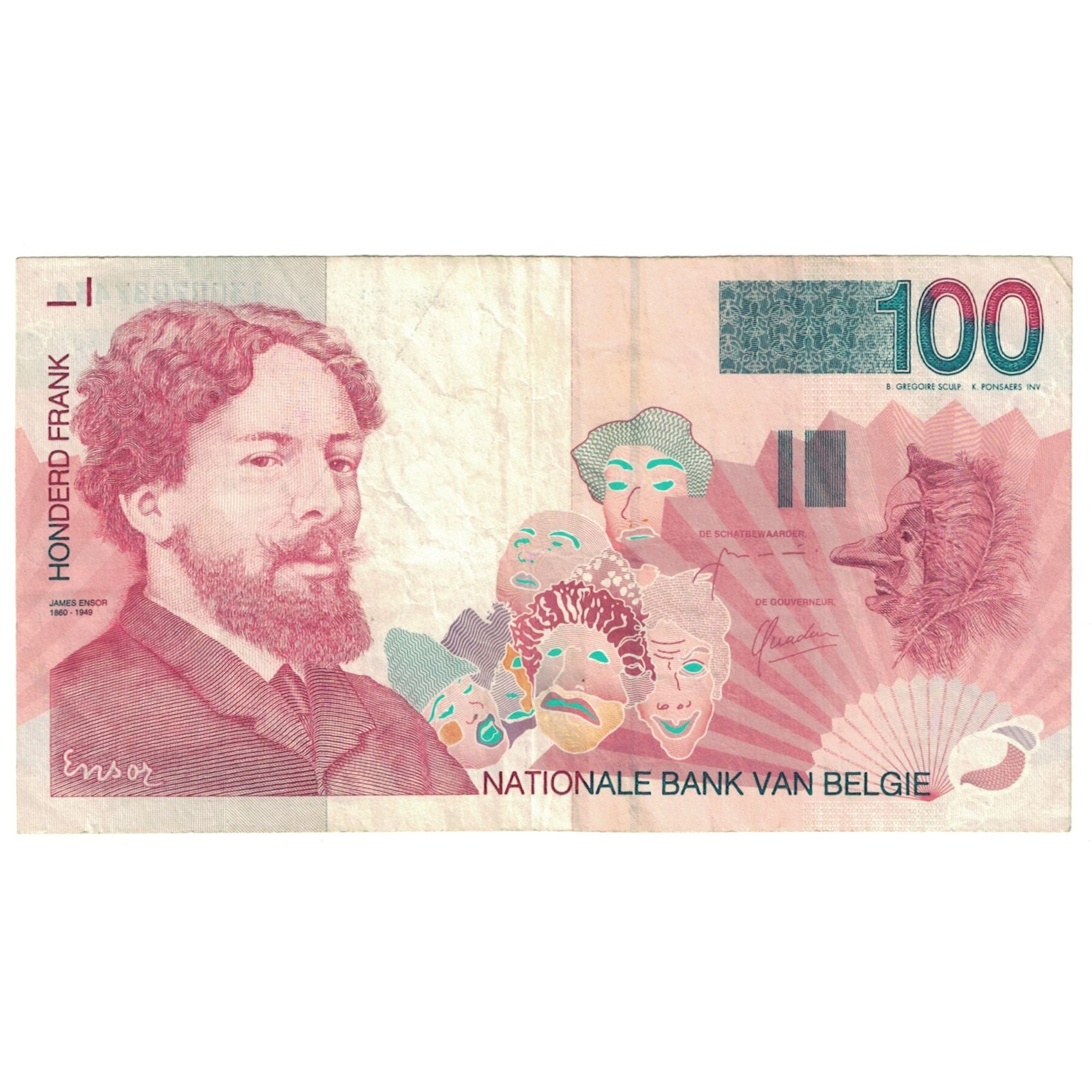 Banknot, Belgia, 100 Francs, KM:147, EF(40-45)
