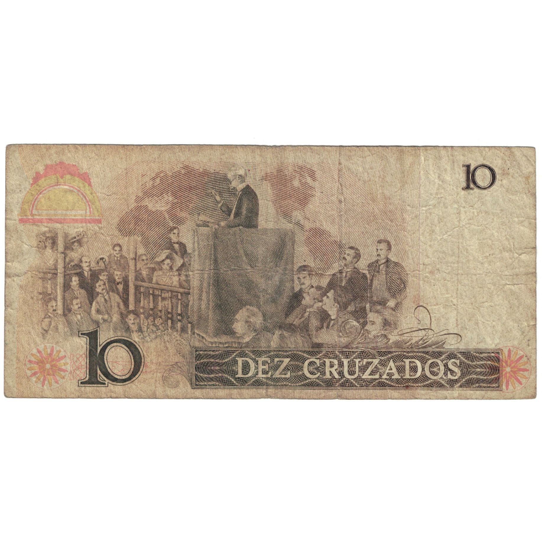 Banconote, Brasile, 10 Cruzados, 1987, KM:209b, B