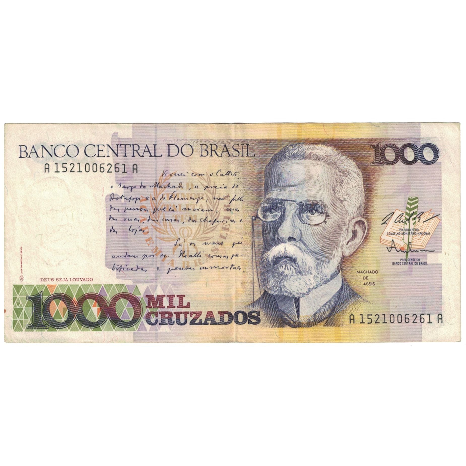 Banconote, Brasile, 1000 Cruzados, KM:213a, MB