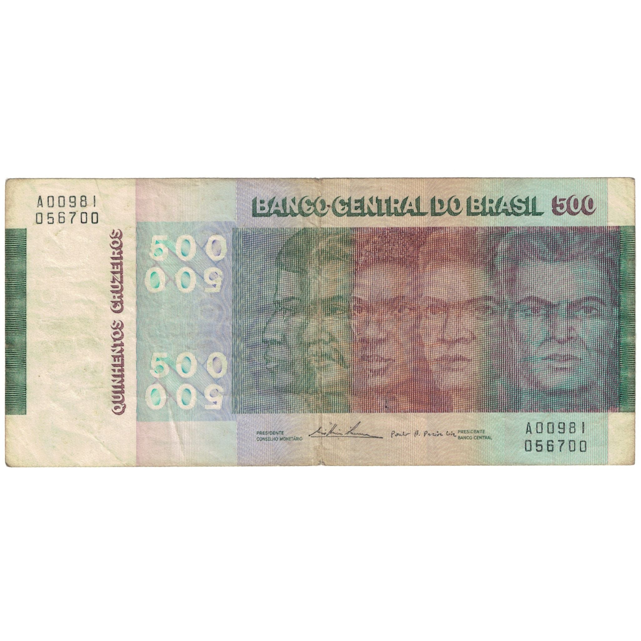 Banknote, Brazil, 500 Cruzeiros, KM:196b, VG(8-10)