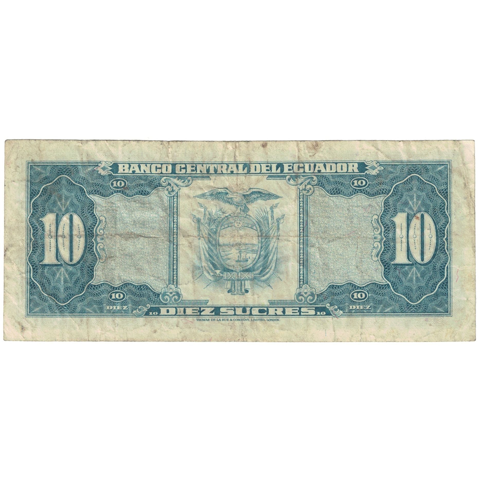 Banknote, Ecuador, 10 Sucres, 1982, 1982-09-30, KM:114b, EF(40-45)