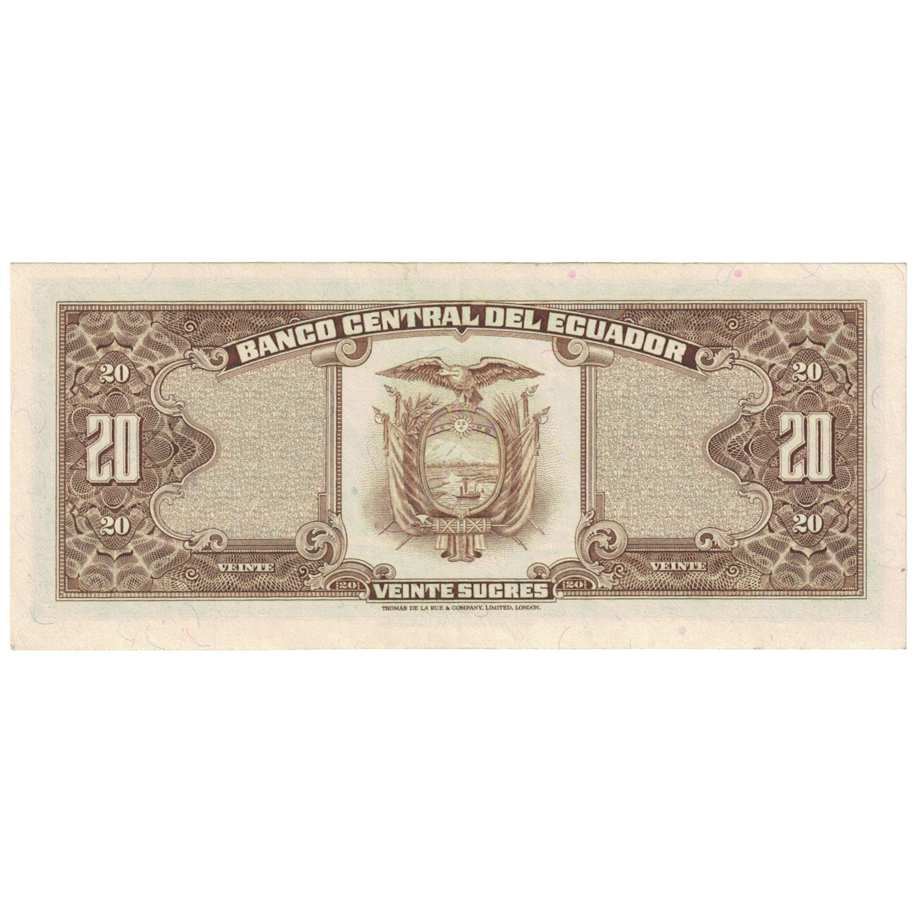 Banknote, Ecuador, 20 Sucres, 1980, 1980-05-24, KM:115b, AU(55-58)