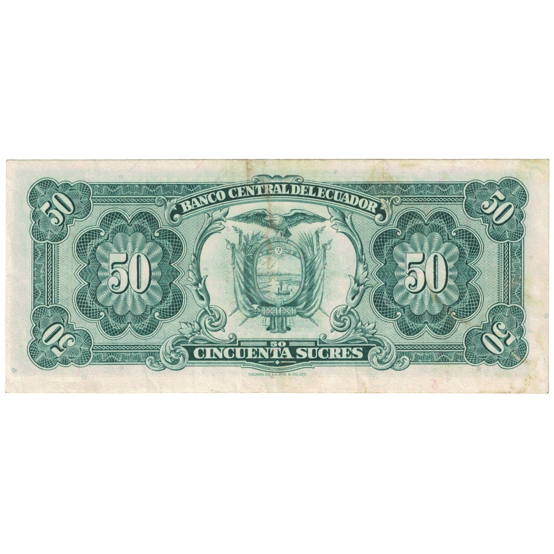 Banknote, Ecuador, 50 Sucres, 1980, 1980-05-24, KM:116a, VF(20-25)