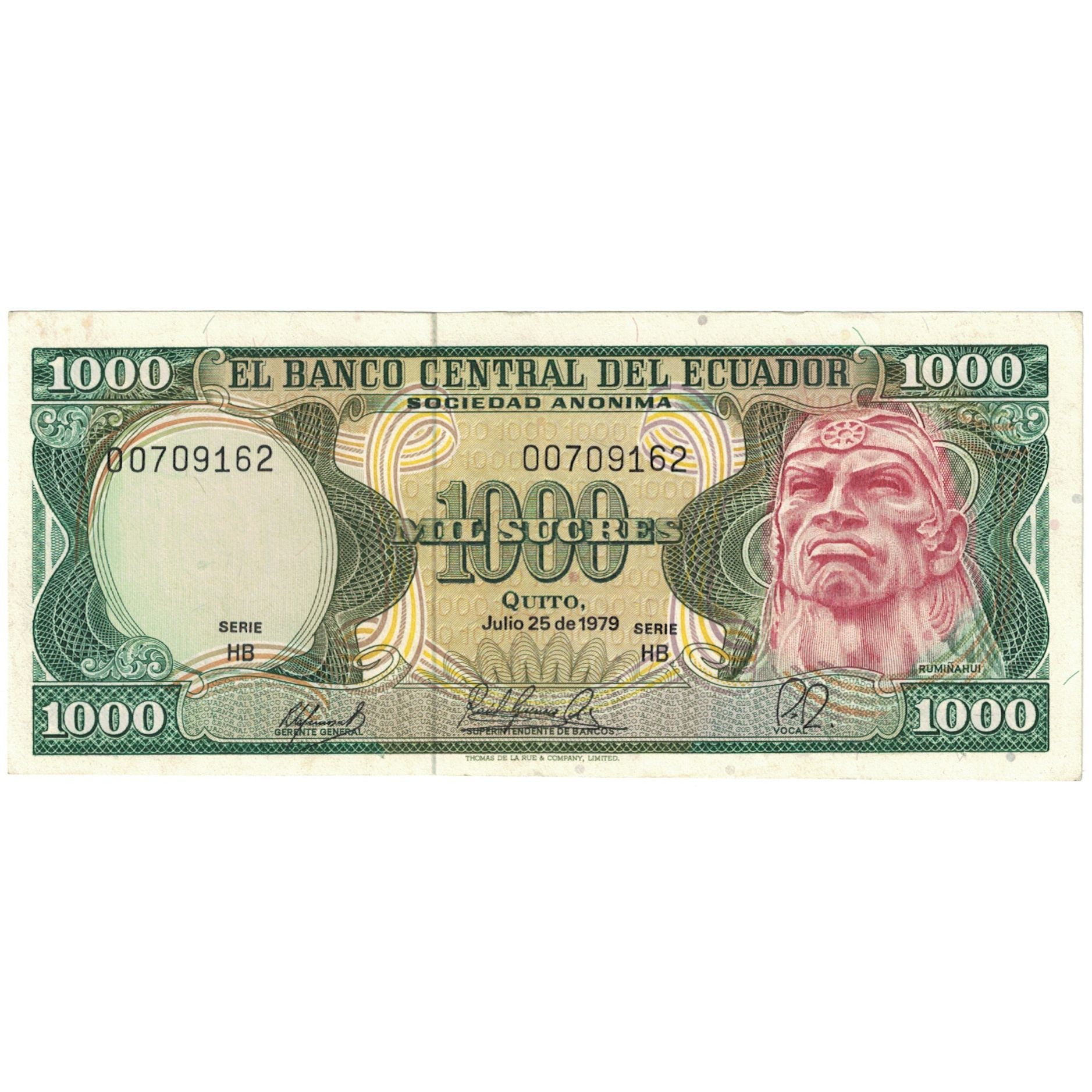 Banknote, Ecuador, 1000 Sucres, 1979, 1979-07-25, KM:120A, EF(40-45)