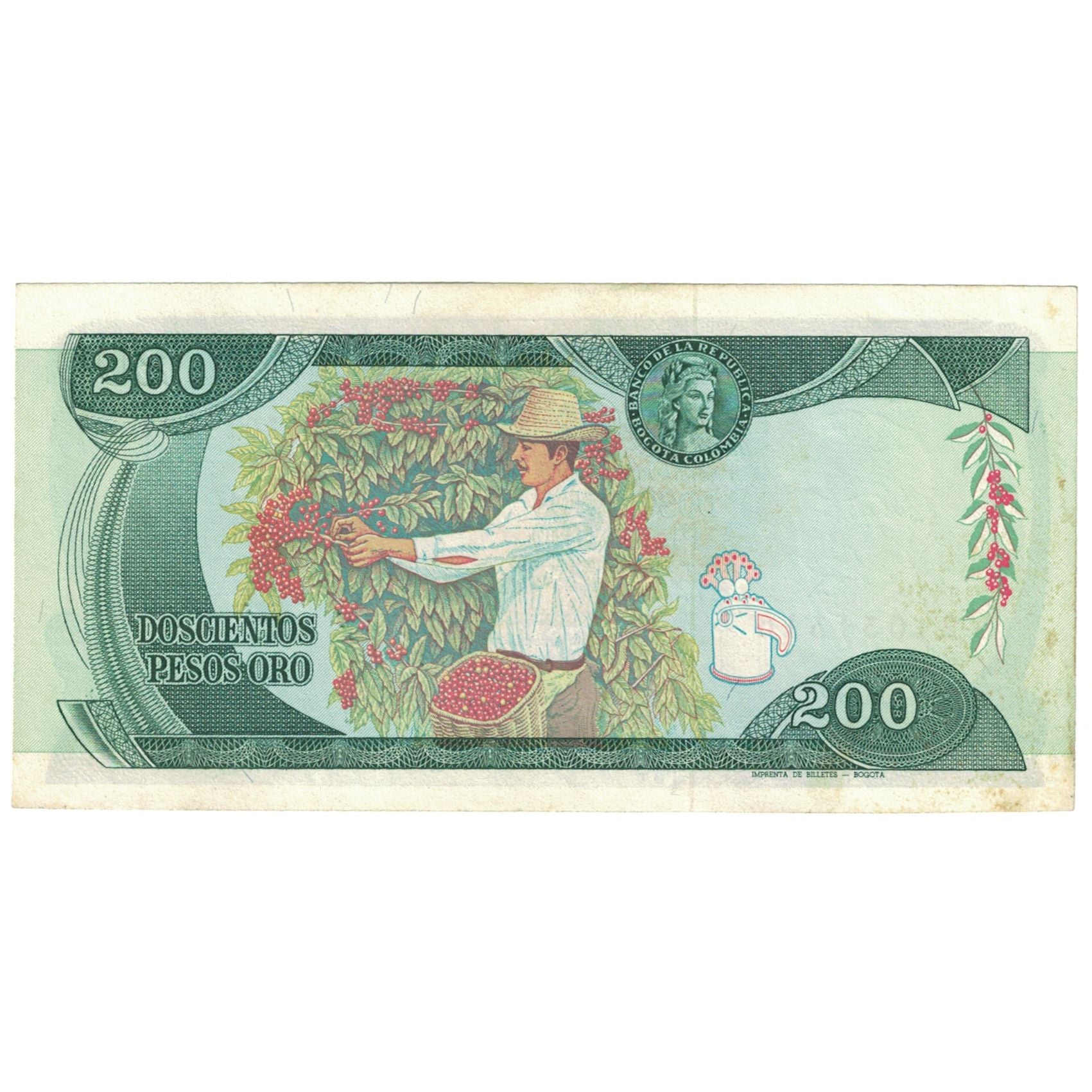 Banknote, Colombia, 200 Pesos Oro, 1982, 1982-01-01, KM:427, VF(20-25)