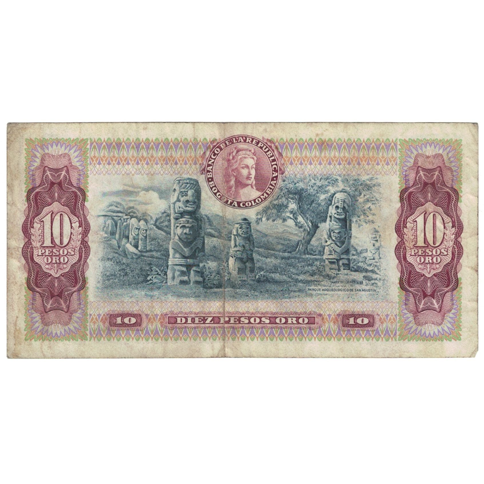 Geldschein, Kolumbien, 10 Pesos Oro, 1980, 1980-08-07, KM:407g, SGE