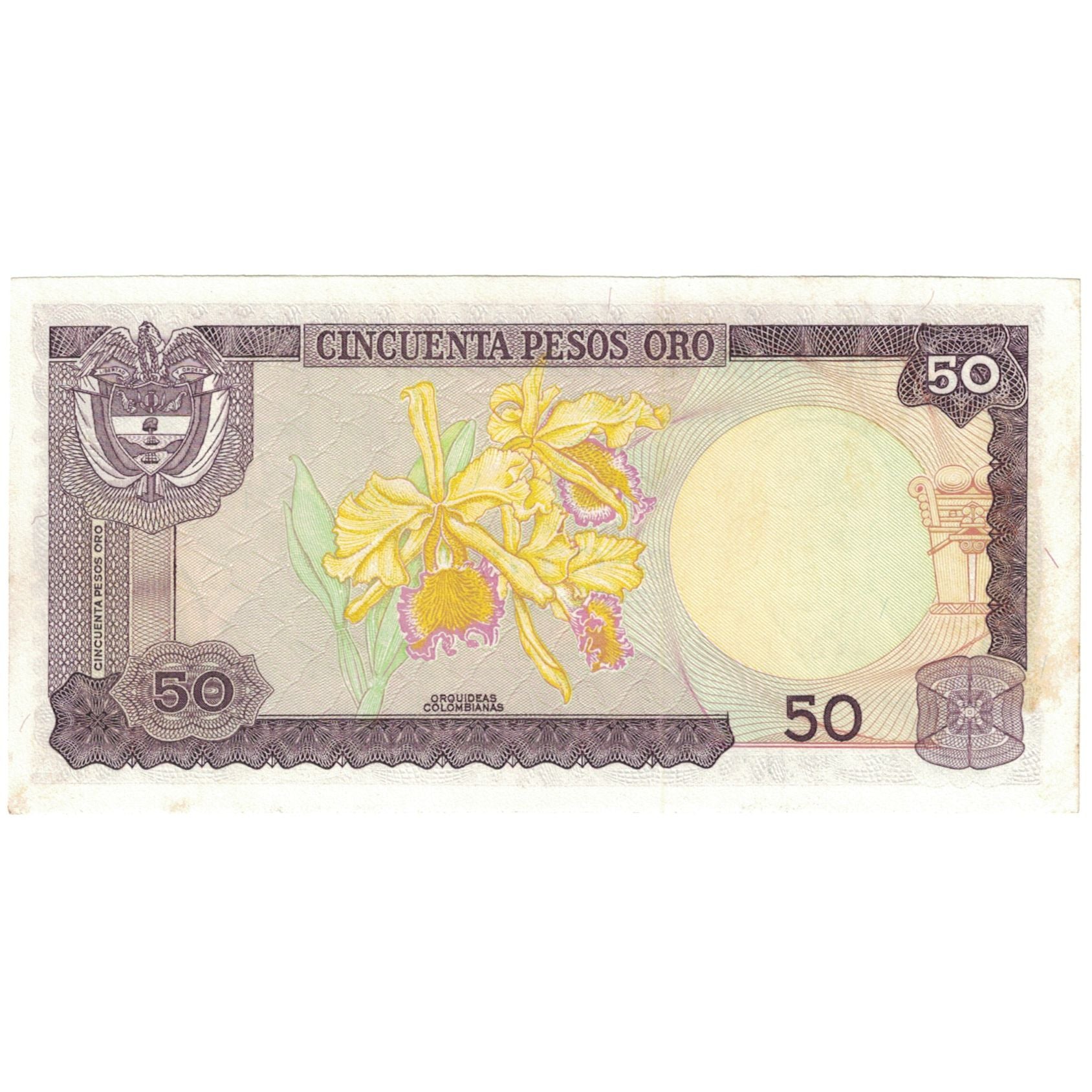 Banknote, Colombia, 50 Pesos Oro, 1981, 1981-01-01, KM:422a, AU(55-58)