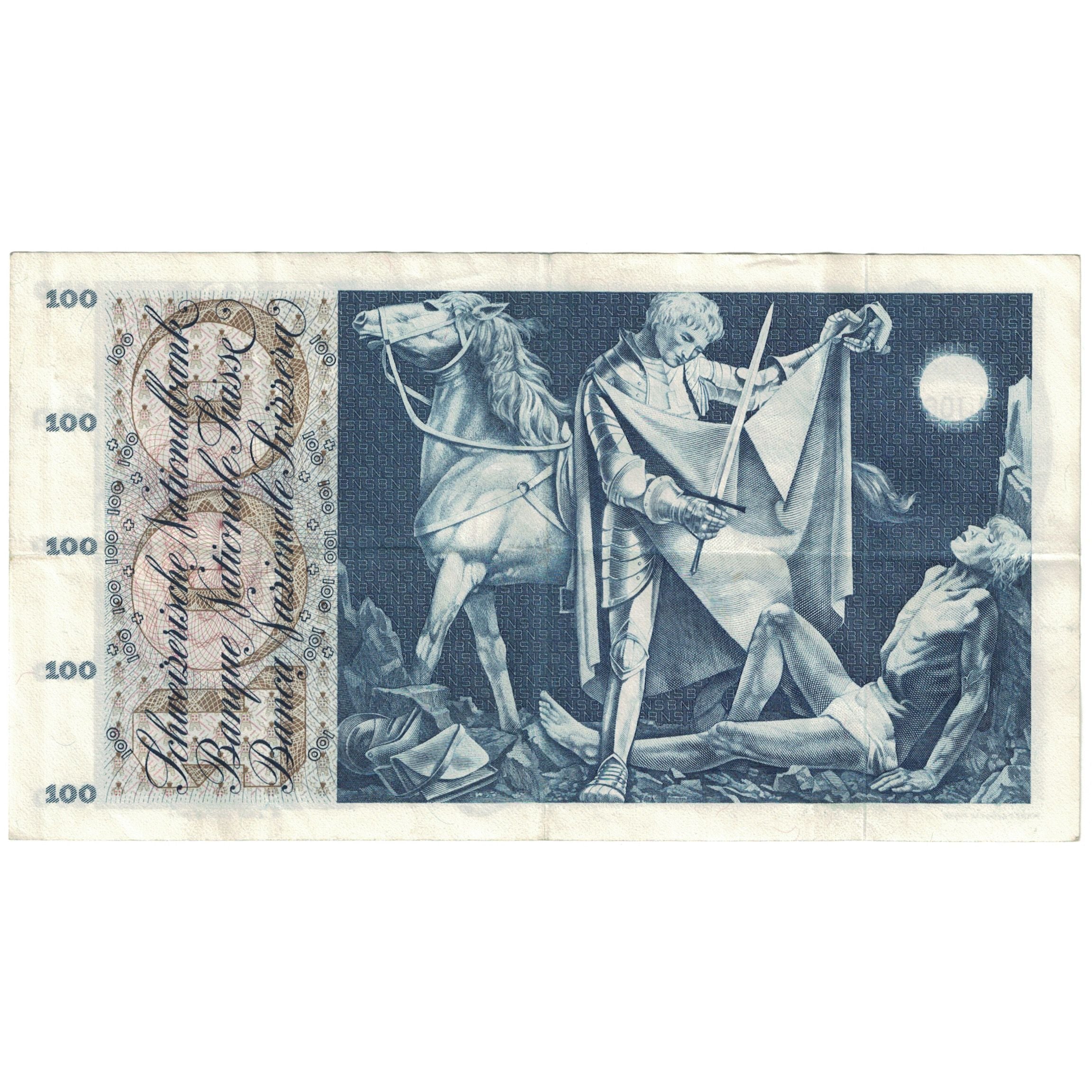 Banknote, Switzerland, 100 Franken, 1972, 1972-01-24, KM:49n, EF(40-45)