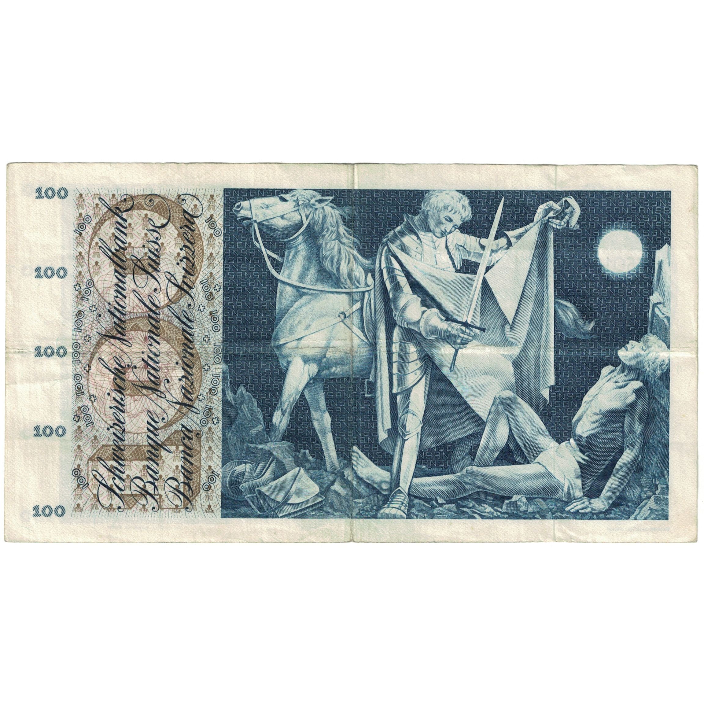 Banknote, Switzerland, 100 Franken, 1969, 1969-01-15, KM:49k, EF(40-45)