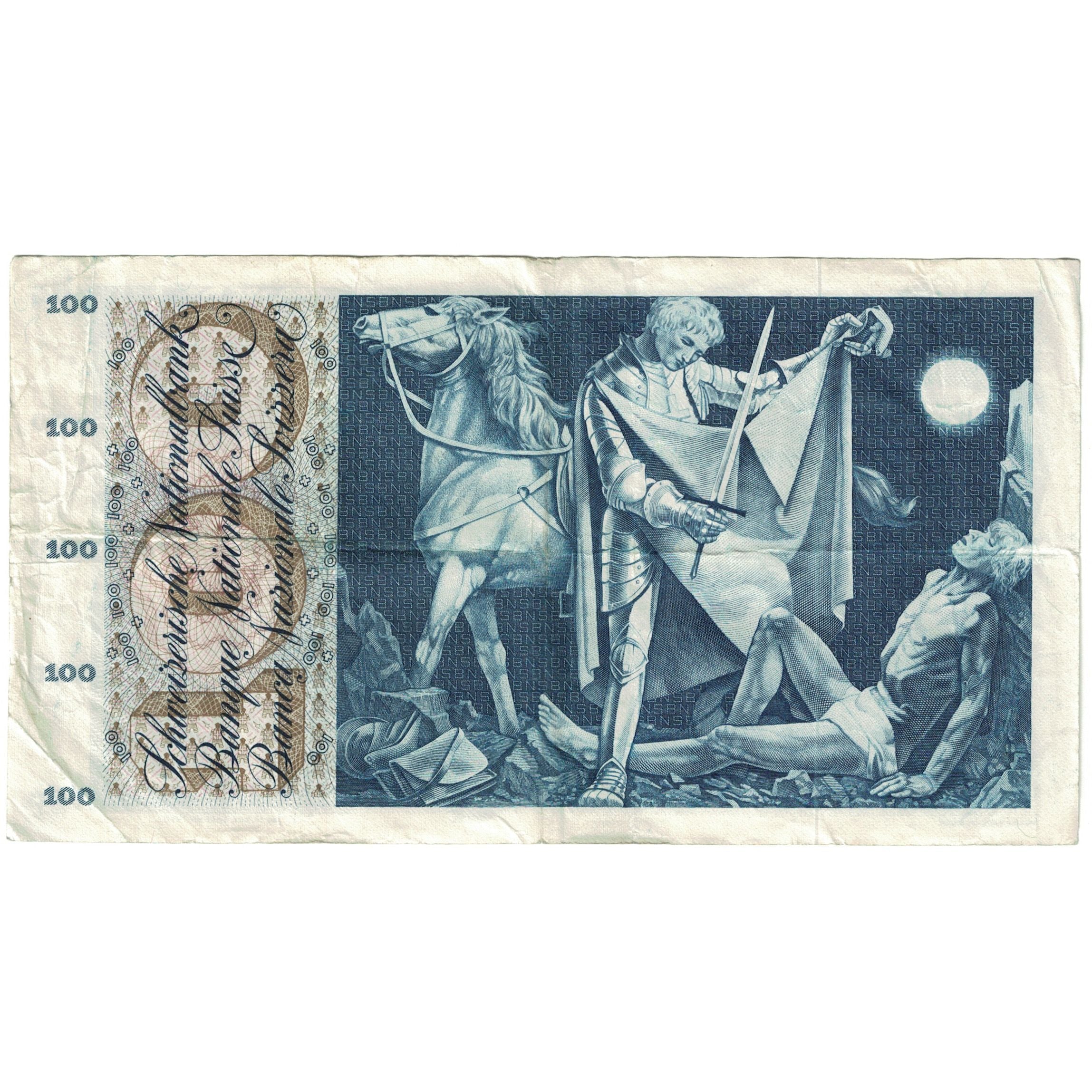 Banknote, Switzerland, 100 Franken, 1969, 1969-01-15, KM:49k, VF(20-25)