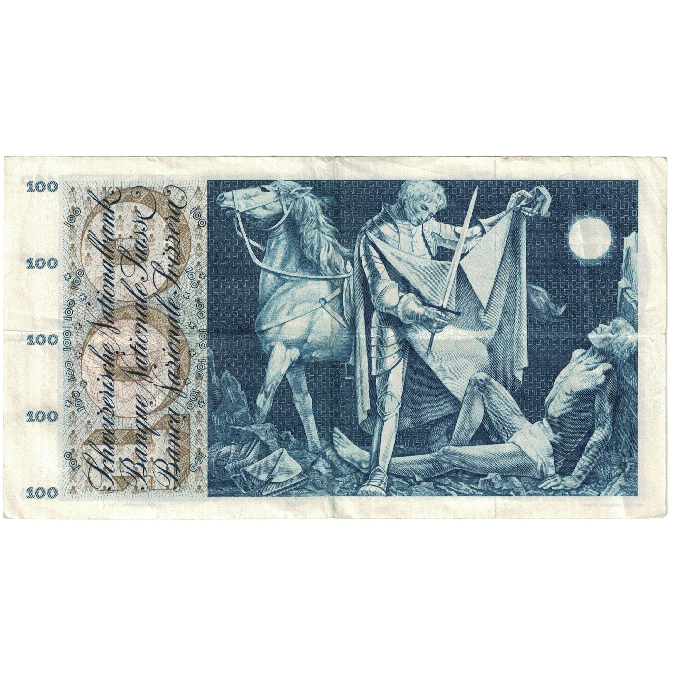 Banknote, Switzerland, 100 Franken, 1969, 1969-01-15, KM:49k, VF(20-25)