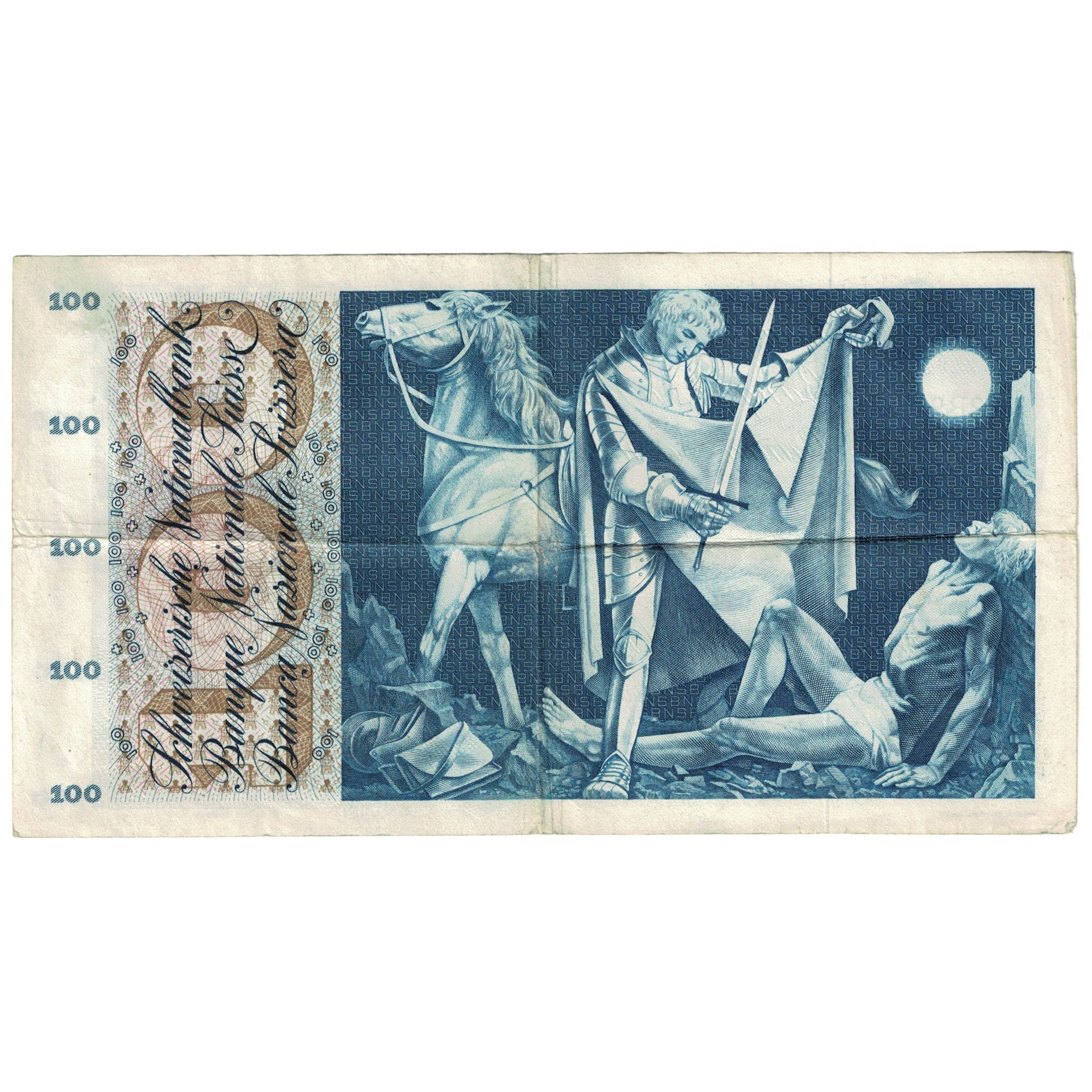 Banknote, Switzerland, 100 Franken, 1958, 1958-12-18, KM:49c, VF(20-25)