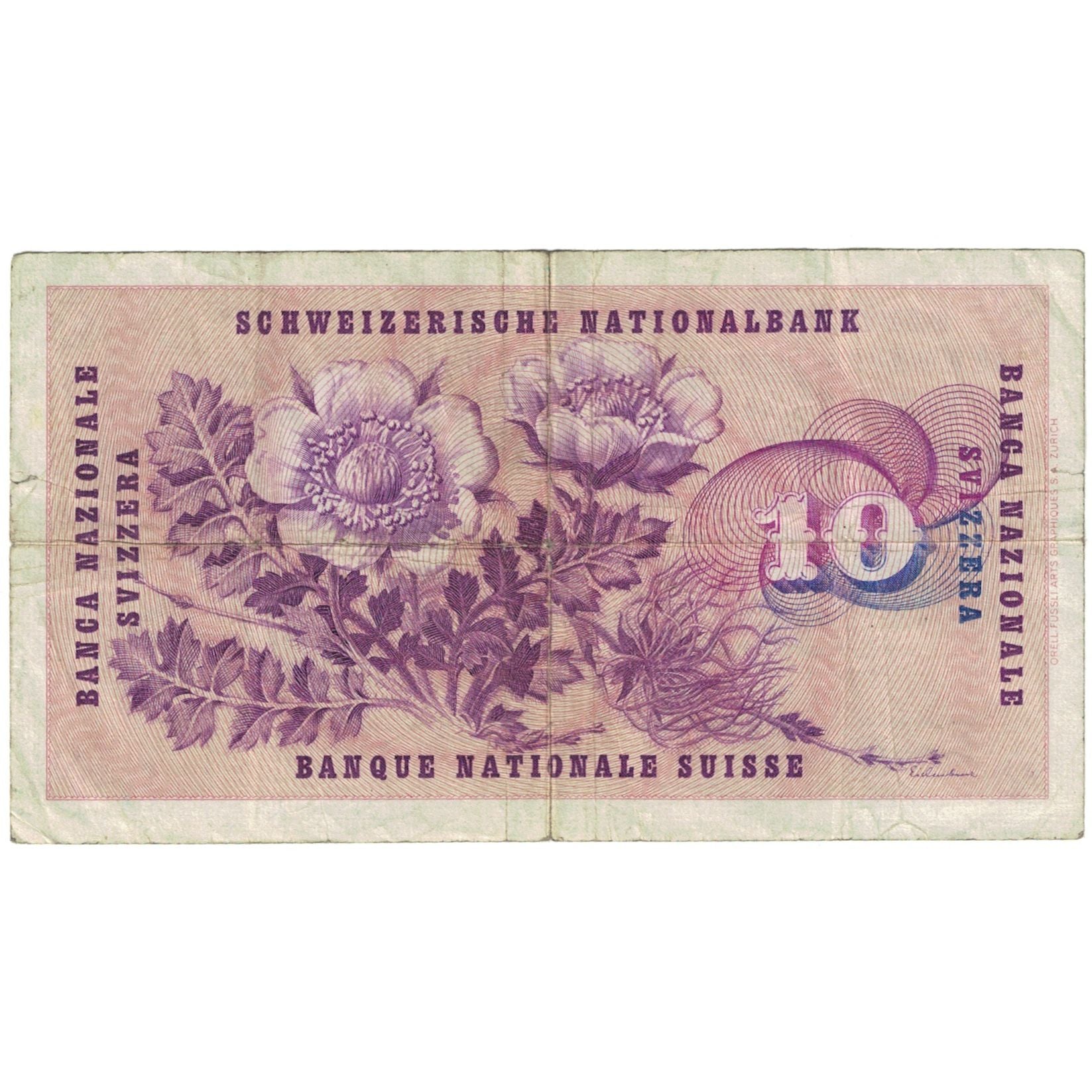 Banknote, Switzerland, 10 Franken, 1961, 1961-10-26, KM:45g, VG(8-10)
