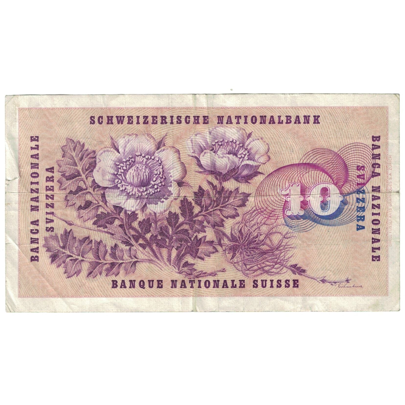 Banknote, Switzerland, 10 Franken, 1960, 1960-12-22, KM:45f, VF(20-25)