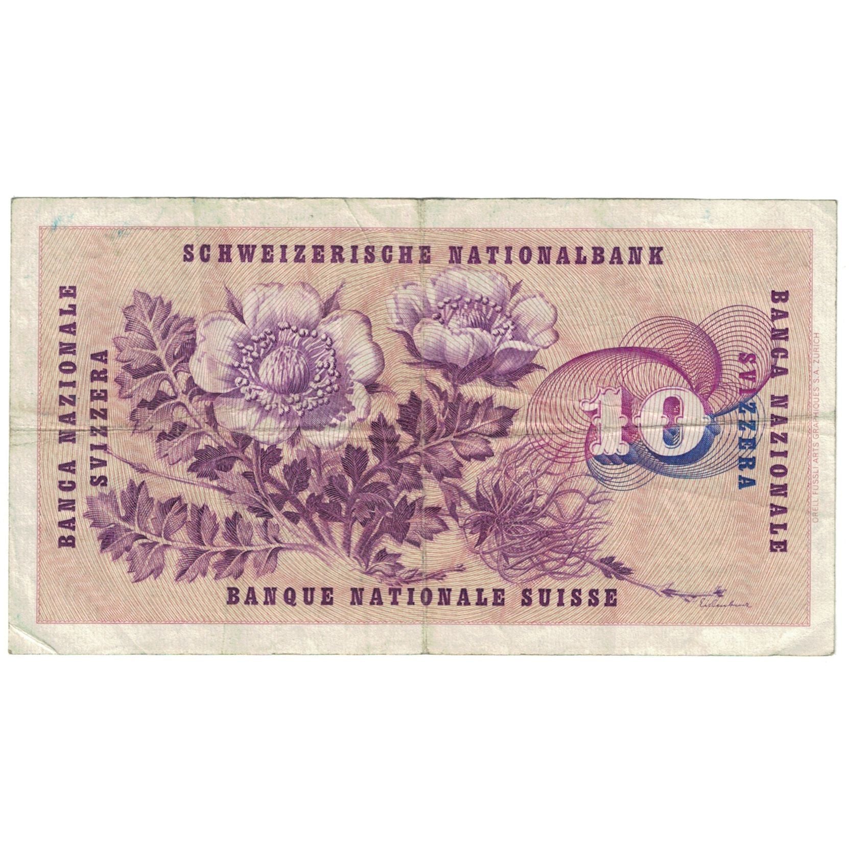 Banknote, Switzerland, 10 Franken, 1960, 1960-12-22, KM:45f, VF(20-25)