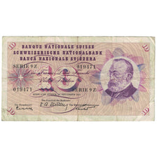 Banknote, Switzerland, 10 Franken, 1956, 1956-11-29, KM:45c, VG(8-10)