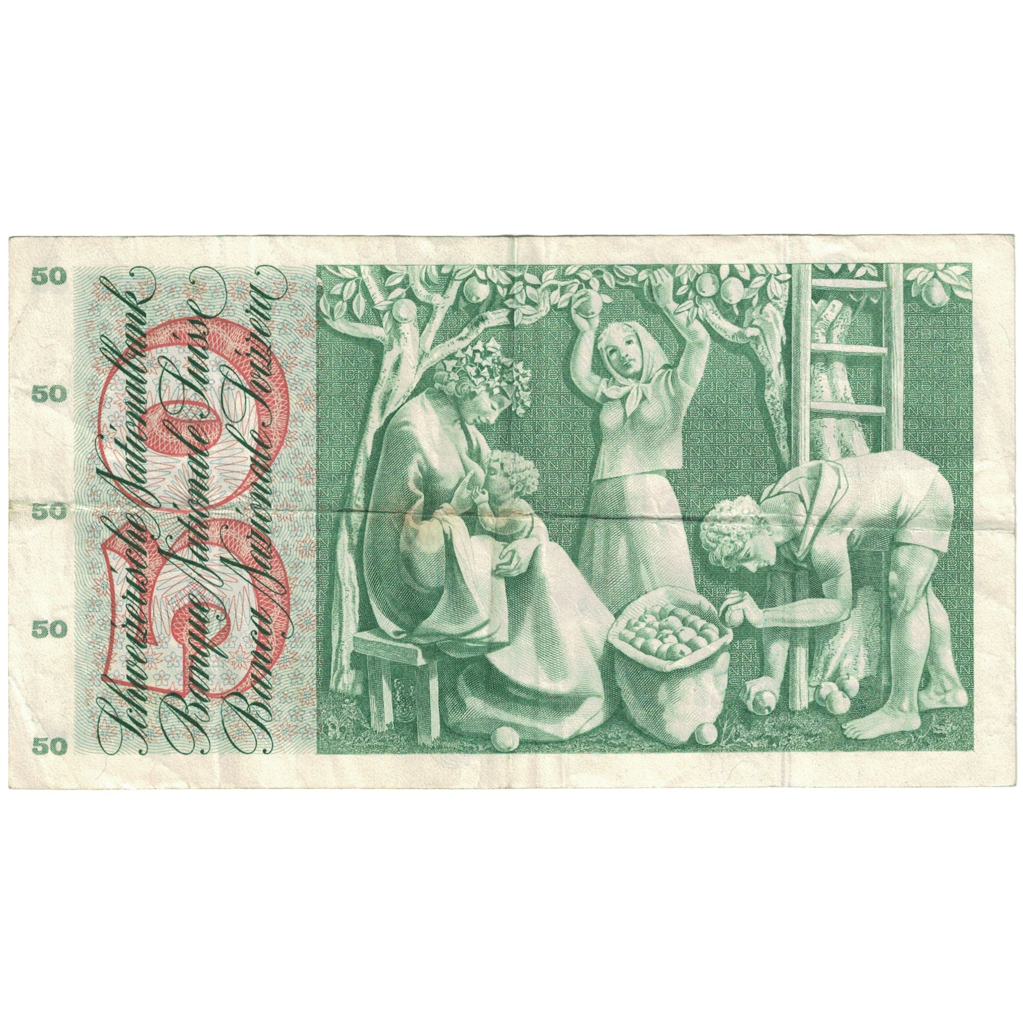 Banknote, Switzerland, 50 Franken, 1961, 1961-05-04, KM:48b, VF(20-25)