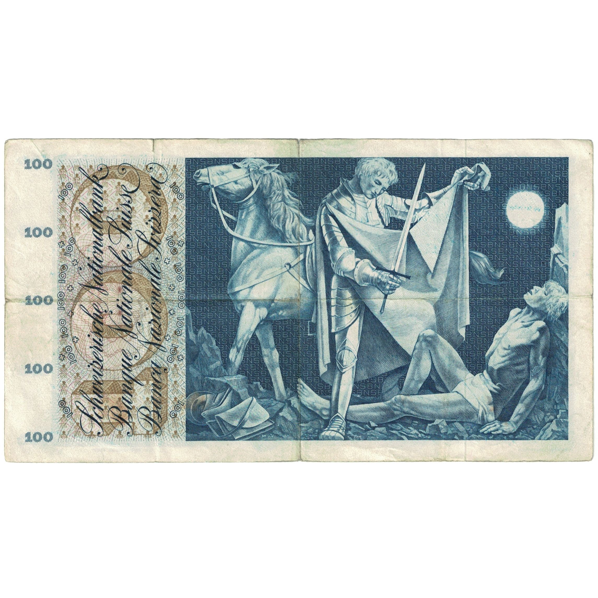 Banknote, Switzerland, 100 Franken, 1956, 1956-10-25, KM:49a, VF(20-25)
