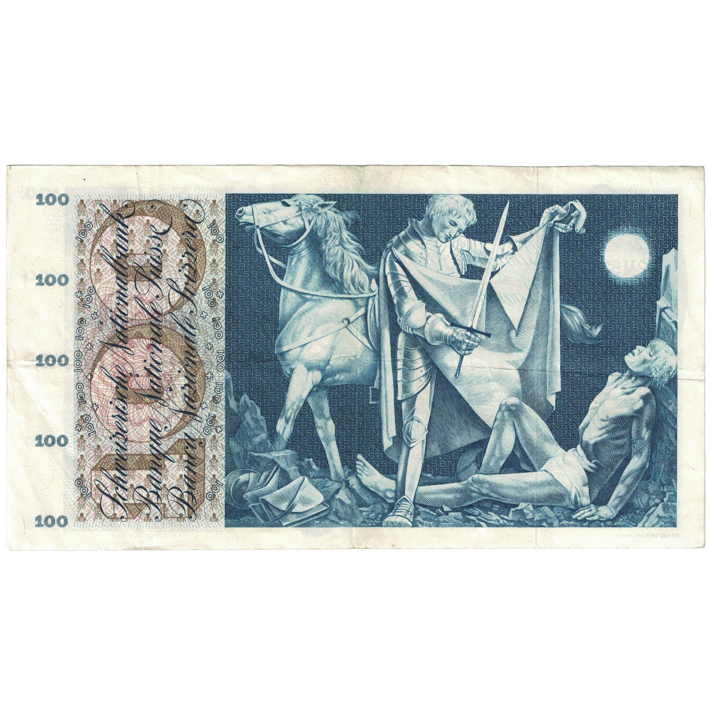 Banknote, Switzerland, 100 Franken, 1963, 1963-03-28, KM:49e, VF(30-35)