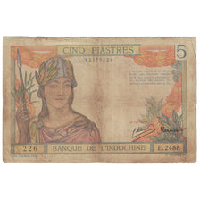 Banknote, FRENCH INDO-CHINA, 5 Piastres, KM:55c, VF(20-25)