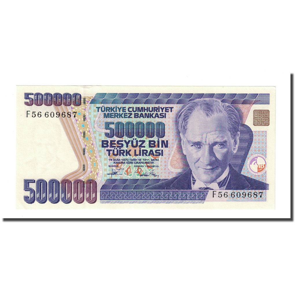 Geldschein, Türkei, 500,000 Lira, L.1970, 1970-10-14, KM:208, UNZ