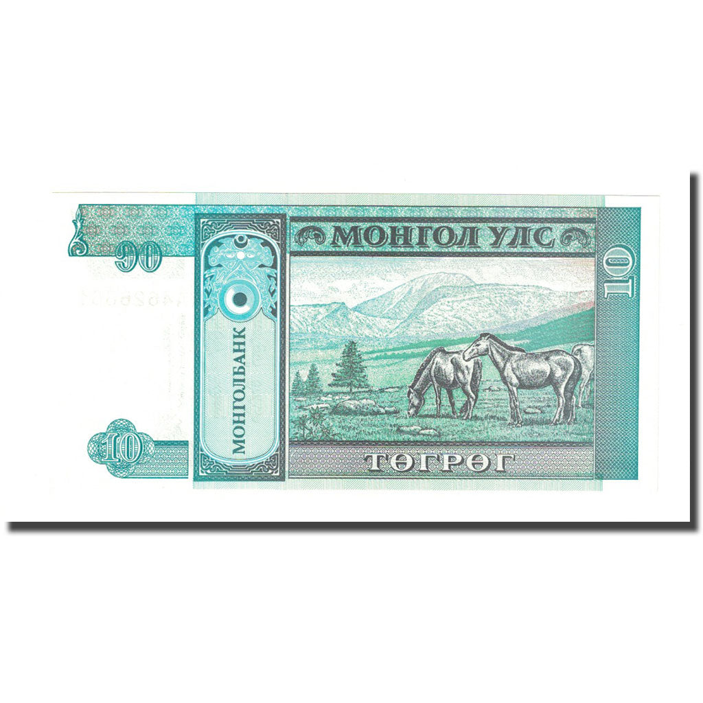 Billet, Mongolie, 10 Tugrik, KM:54, NEUF