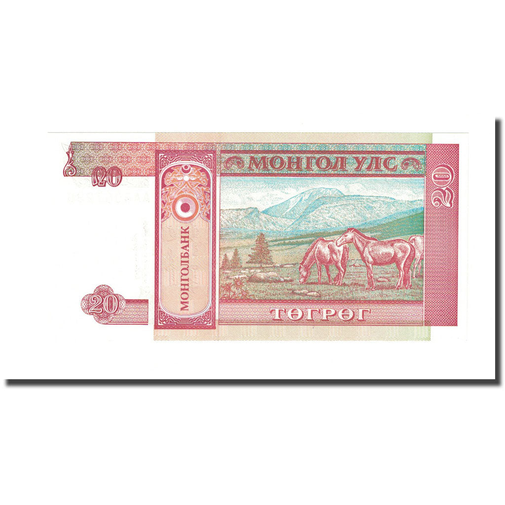 Billet, Mongolie, 20 Tugrik, KM:55, NEUF