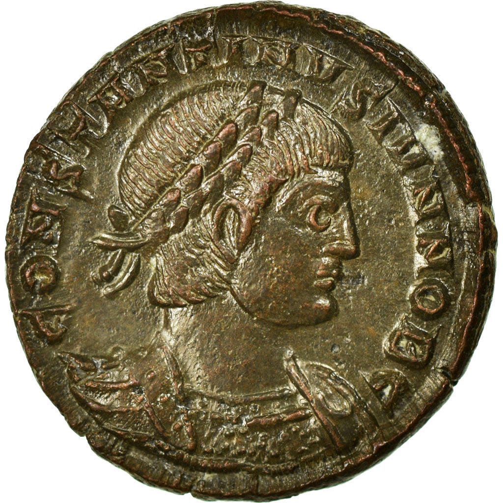 Coin, Constantine II, Nummus, Trier, AU(50-53), Copper, Cohen:122