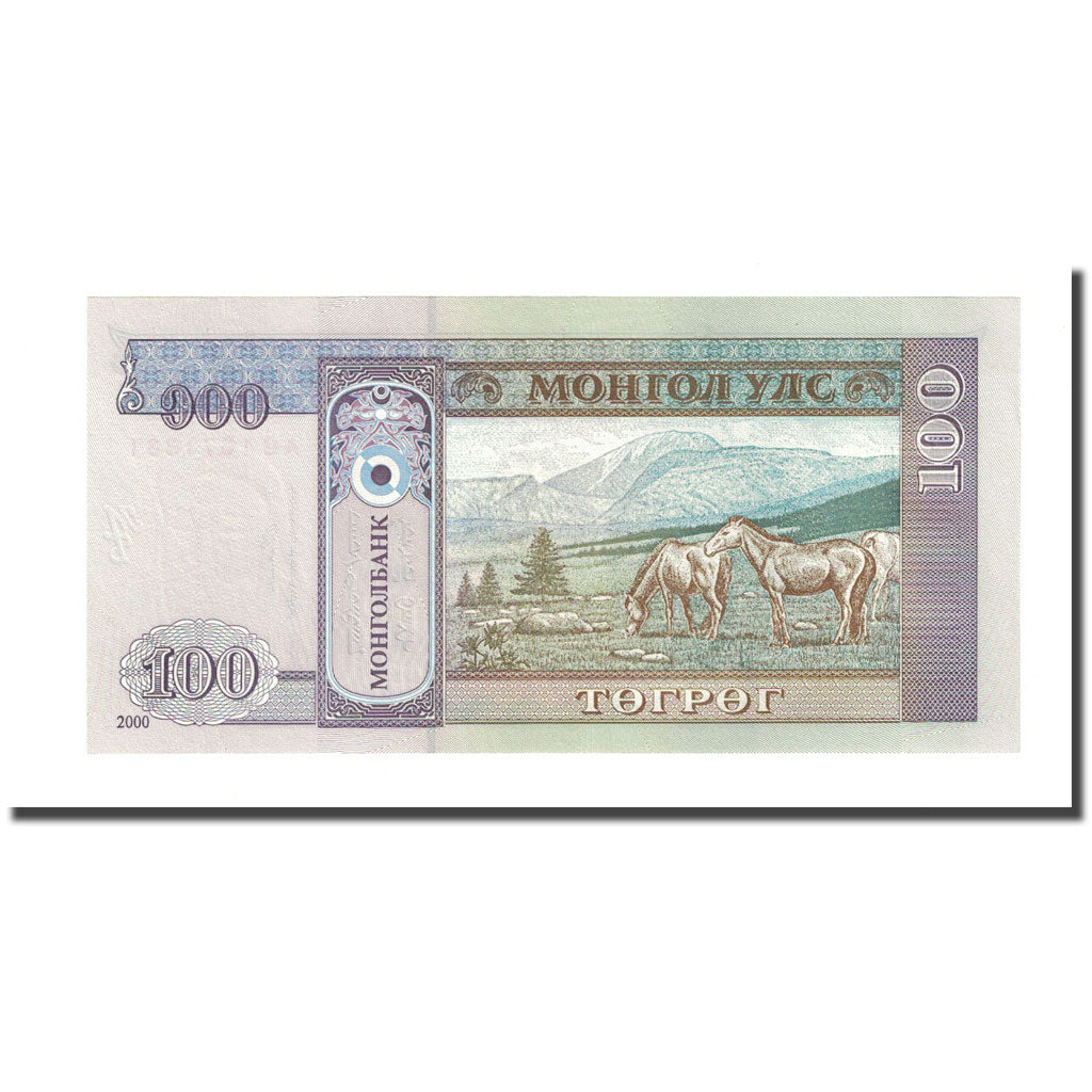 Billet, Mongolie, 100 Tugrik, 2000, KM:57, NEUF
