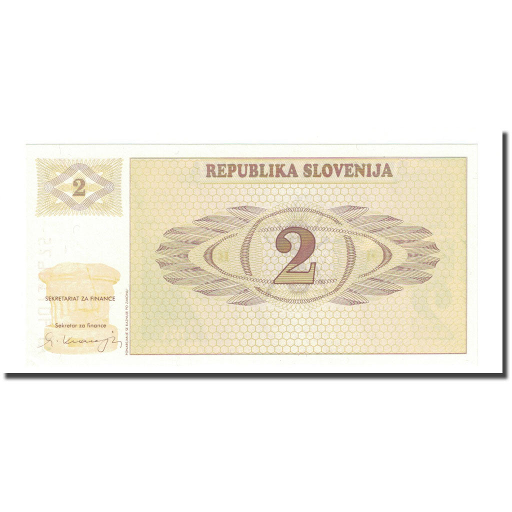 Banknote, Slovenia, 2 (Tolarjev), KM:2a, UNC(65-70)