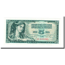 Banknote, Yugoslavia, 5 Dinara, 1968, KM:77b, UNC(65-70)