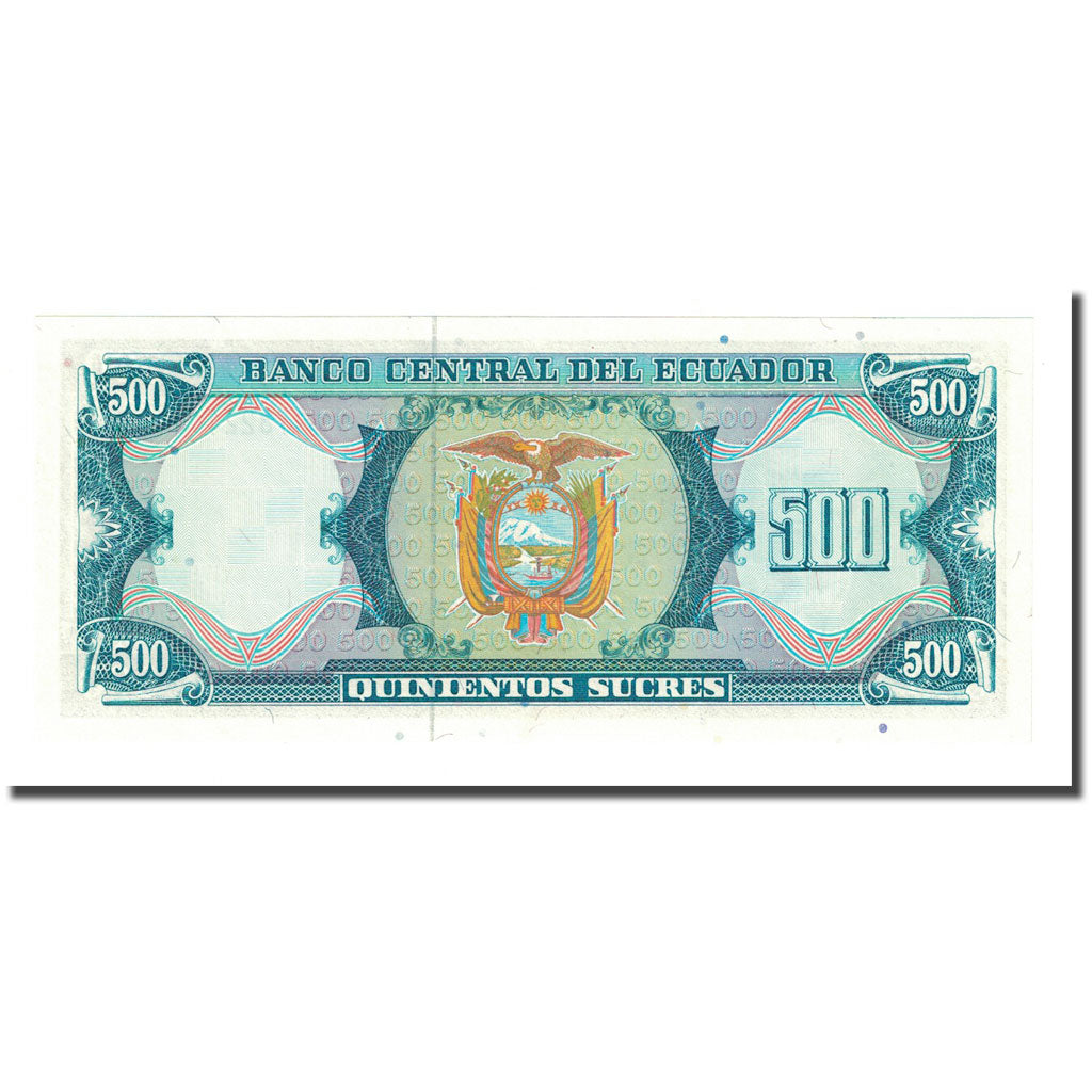 Banknot, Ekwador, 500 Sucres, 1988, 1988-06-08, KM:124a, UNC(65-70)