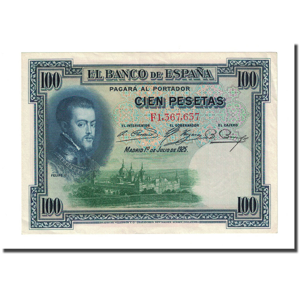 Banknote, Spain, 100 Pesetas, 1925, 1925-07-01, KM:69c, AU(55-58)