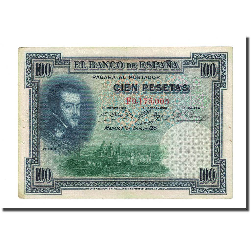 Banknote, Spain, 100 Pesetas, 1925, 1925-07-01, KM:69c, AU(55-58)