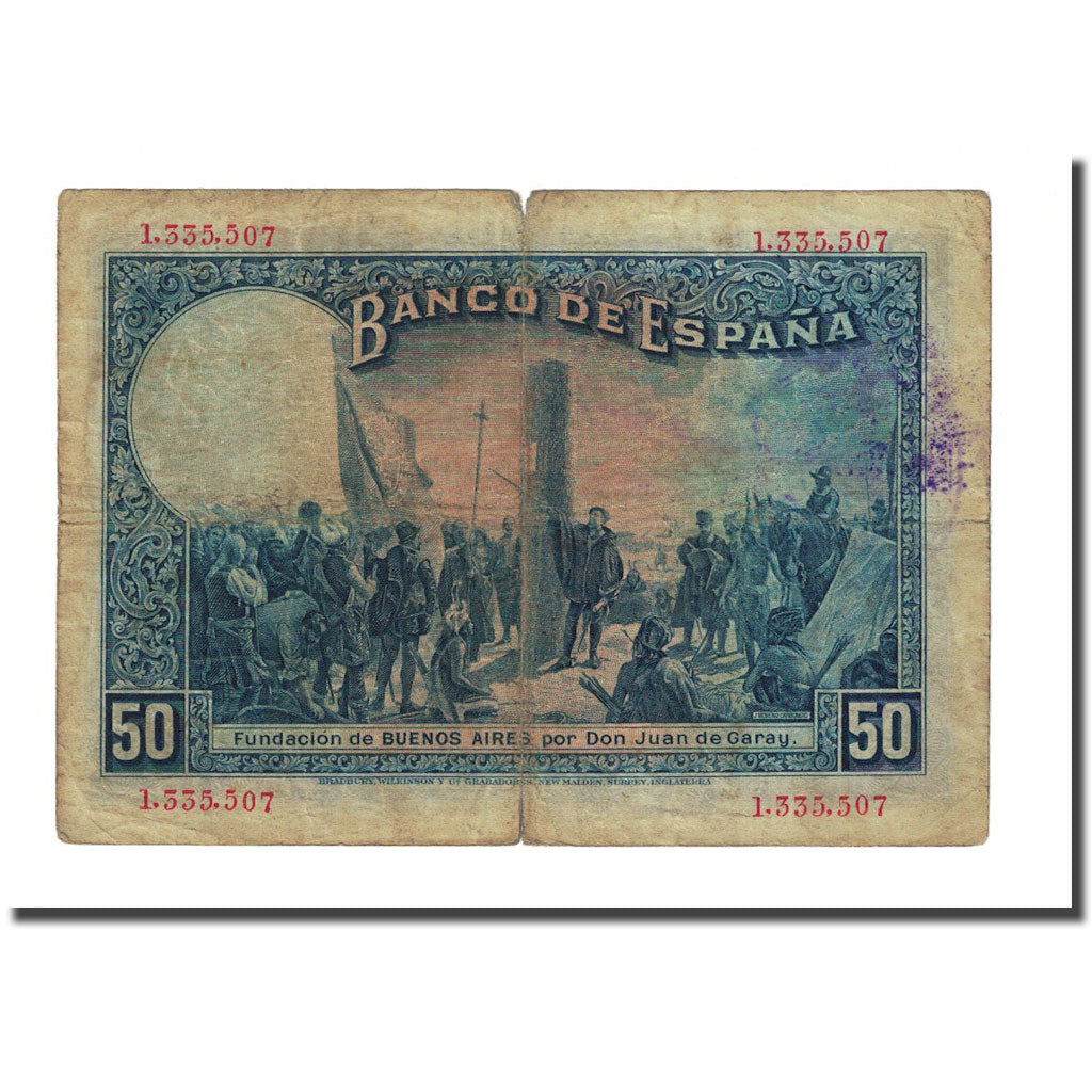 Banknote, Spain, 50 Pesetas, 1927, 1927-05-17, KM:80, VF(20-25)
