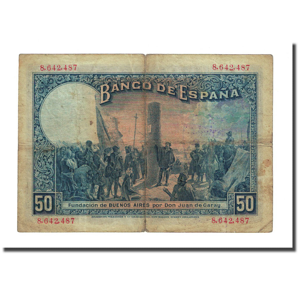 Banknote, Spain, 50 Pesetas, 1927, 1927-05-17, KM:80, VF(20-25)