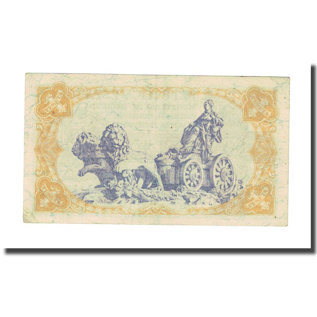 Banknote, Spain, 1 Peseta, 1937, 1937, KM:94, AU(55-58)