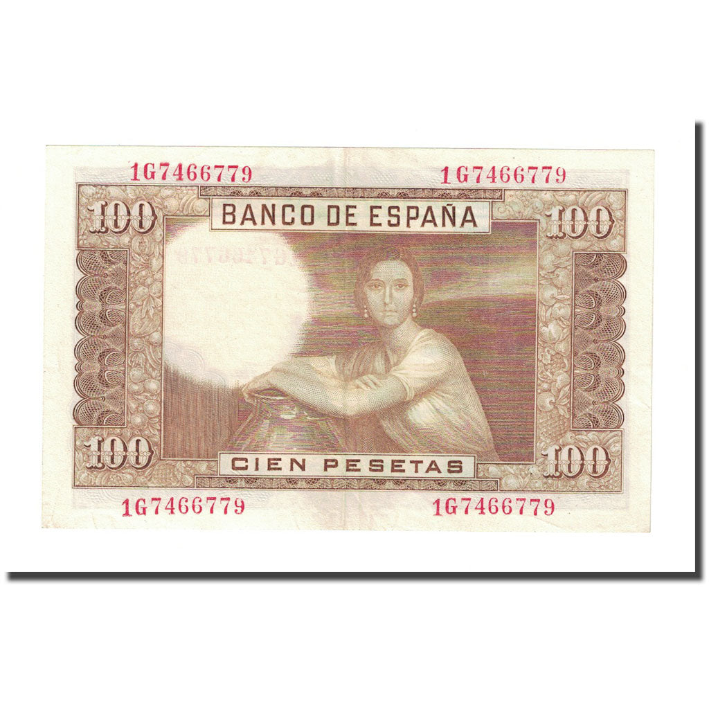Banknote, Spain, 100 Pesetas, 1953, 1953-04-07, KM:145a, UNC(65-70)