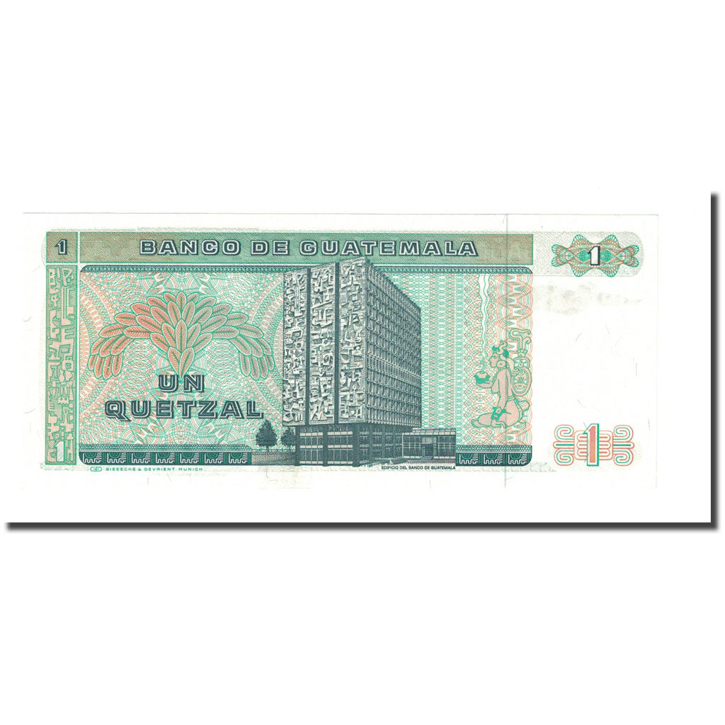 Banknote, Guatemala, 1 Quetzal, 1988, 1988-01-06, KM:87b, UNC(65-70)