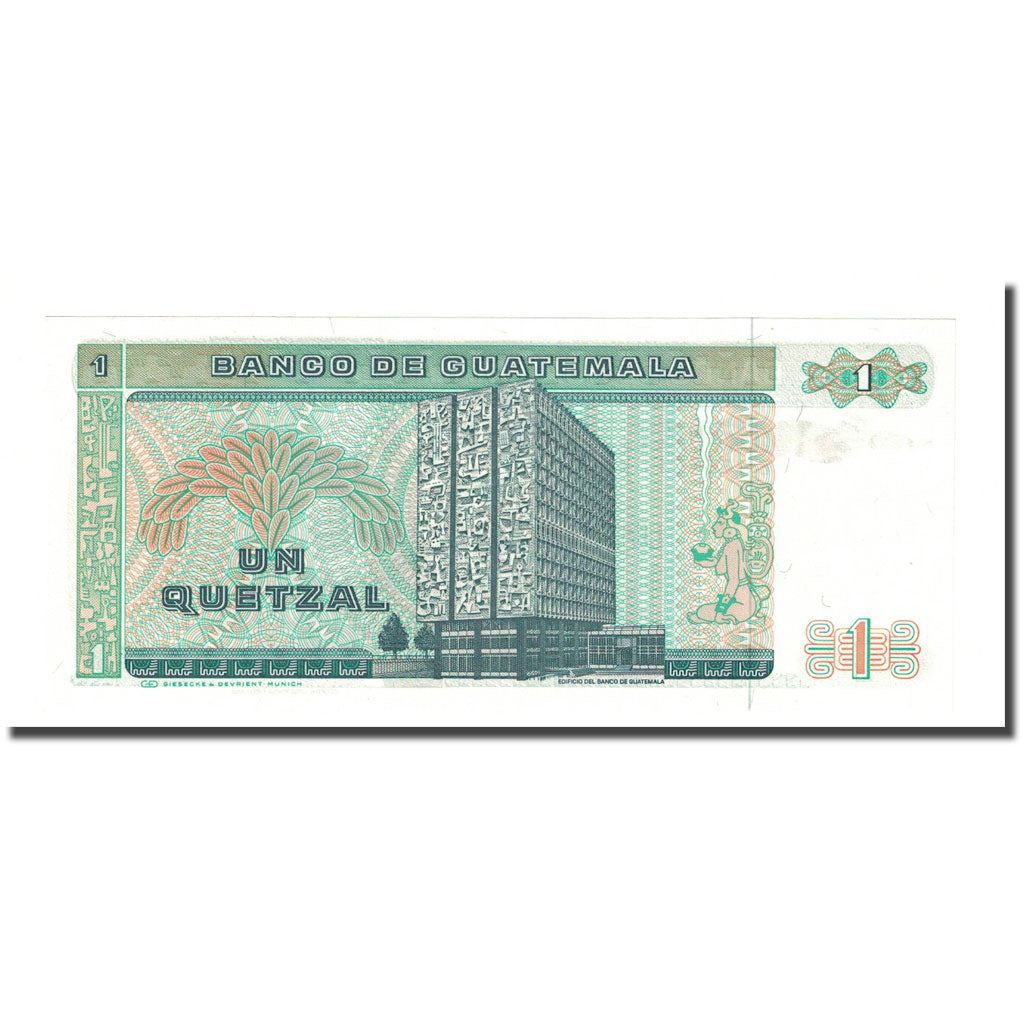 Banknote, Guatemala, 1 Quetzal, 1988, 1988-01-06, KM:66, UNC(65-70)