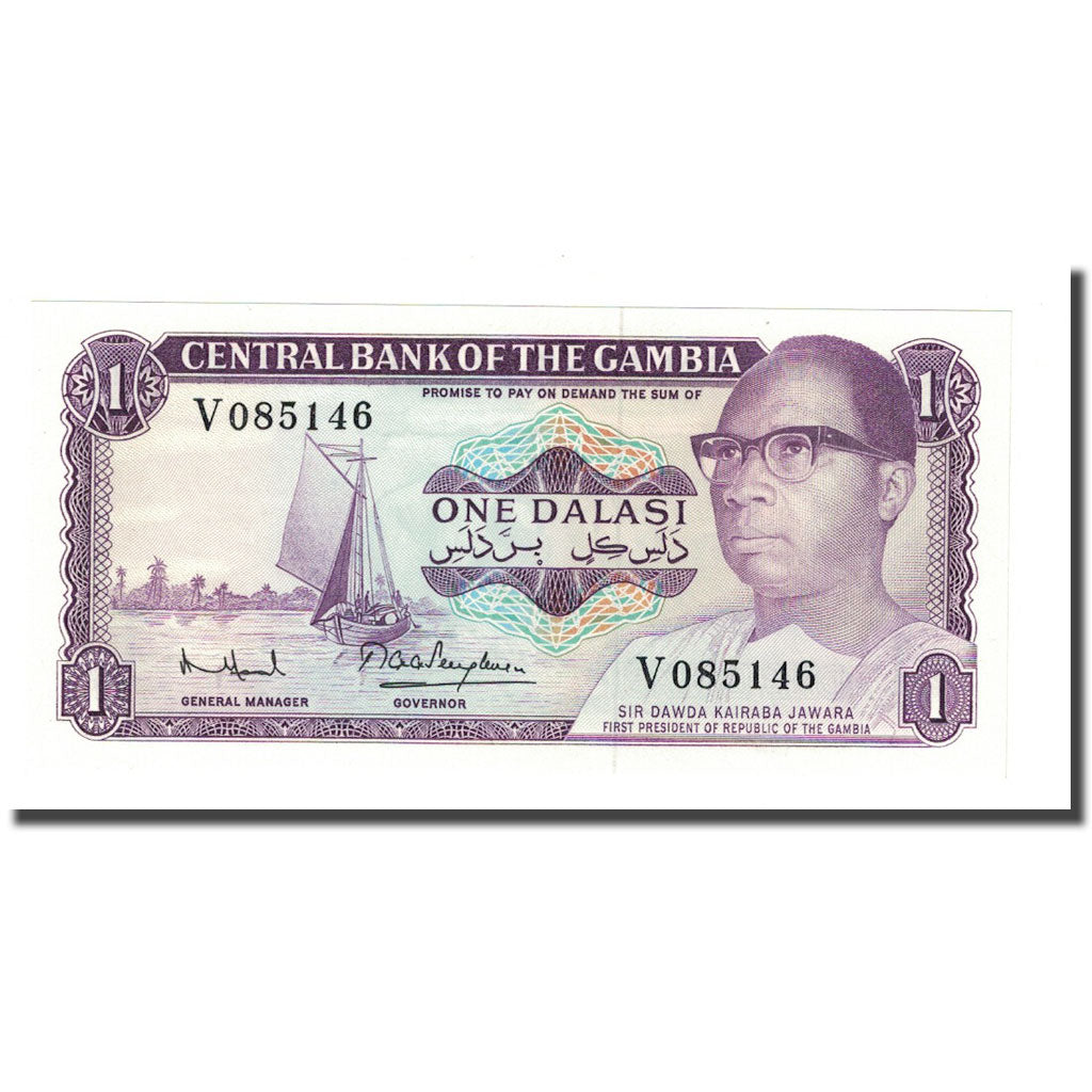 Banknote, The Gambia, 1 Dalasi, KM:4f, UNC(65-70)