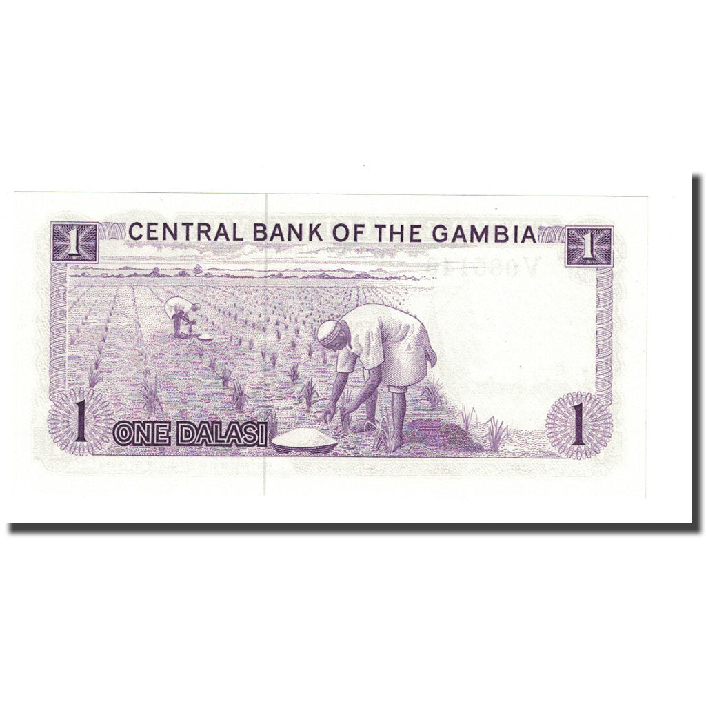 Banknote, The Gambia, 1 Dalasi, KM:4f, UNC(65-70)