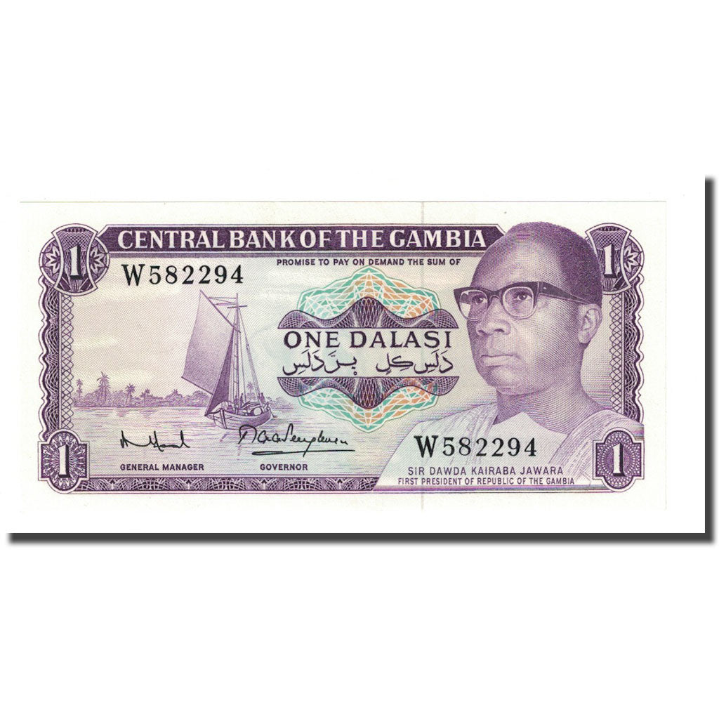 Banknote, The Gambia, 1 Dalasi, KM:4f, UNC(65-70)