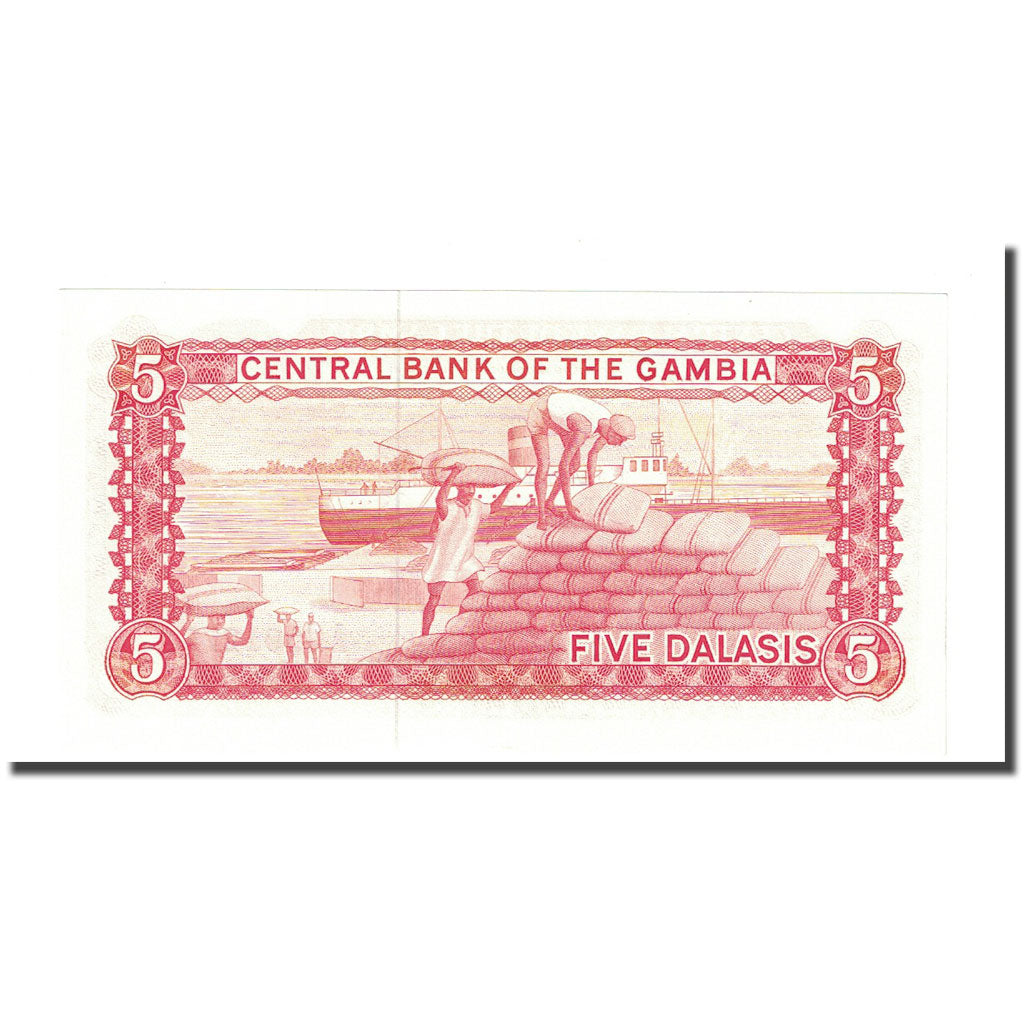 Banknote, The Gambia, 5 Dalasis, KM:9a, UNC(65-70)
